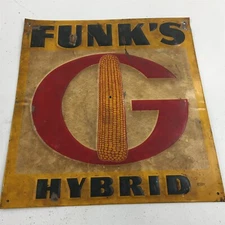 Vintage Funk's G Hybrid Metal Embossed Sign 13.5" x 12.5"
