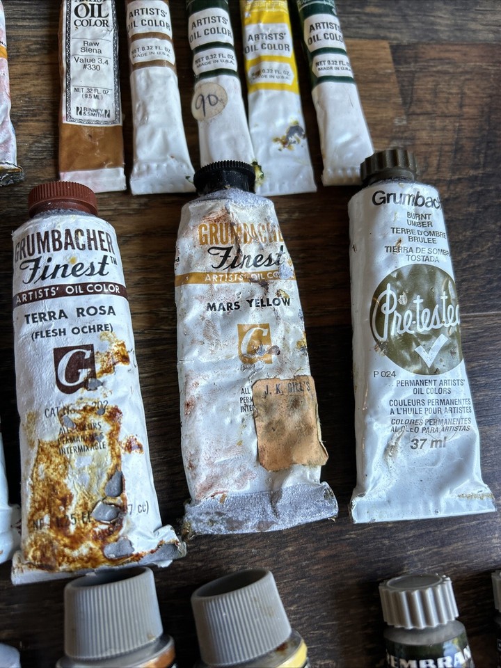 Grumbacher Vintage Artist Oil Paint (Lot of 51) Liquitex, Permanent