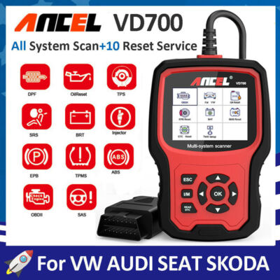 All System ANCEL VD700 OBD2 Scanner Diagnosegerät Mit 10 Sonderfunktione Für VAG