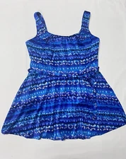 Gabar Swimsuit Swim Dress One Piece 18/38 Blue Vintage