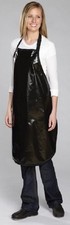 GROOMER BARBER STYLIST RUBBER WATERPROOF APRON Bib Grooming Hair Repellant BLACK