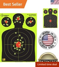 USA-Made 18 x 24 Fluorescent Splatter Targets - 50 Pack for Enhanced Shooting