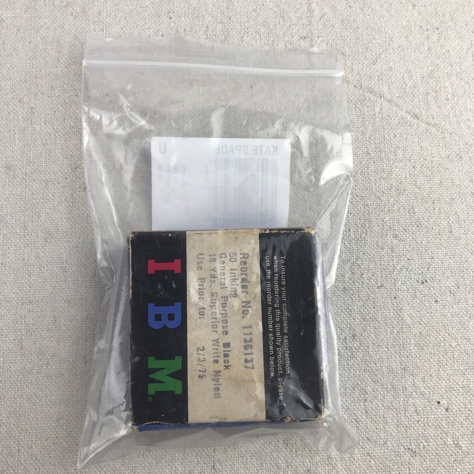 Vintage IBM Typewriter Ribbon Ink Black Superior Write 18 Yds Reorder ...