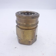 Parker 1" Threaded Brass Hydrualic Hose Valved Coupler BVHC16-16F