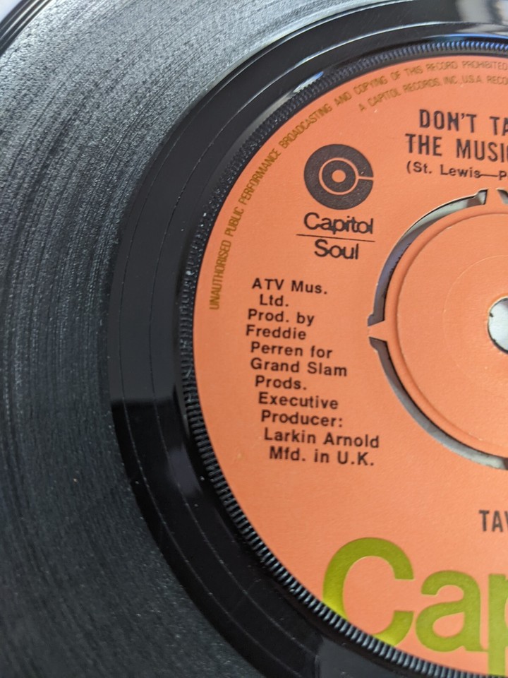 Tavares Don't Take Away The Music Year 1976 UK Pressing Capitol Soul