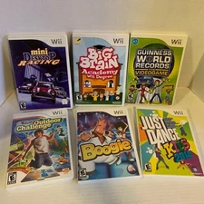 Wii Desktop Racing Big Brain Academy Guinness Record Active Life Boogie Just Da