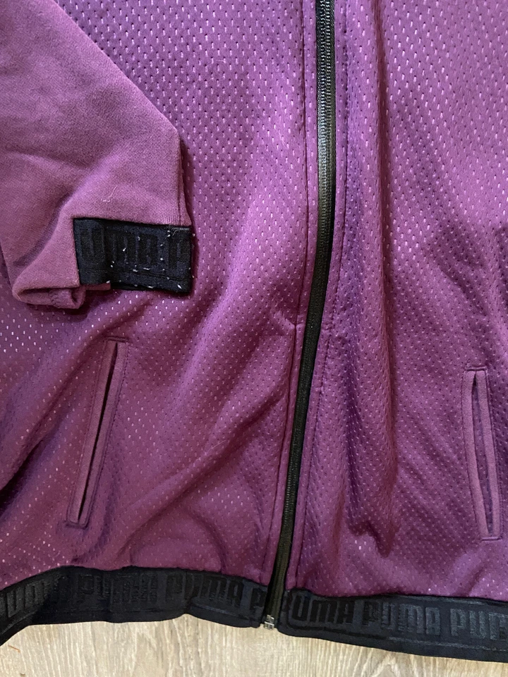 puma ciruela sudadera con capucha cremallera completa chaqueta talla mediana Foto 4 de 4