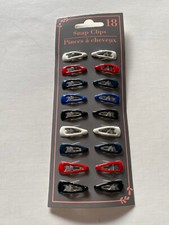 LOT OF 2: Scunci hair clips 18 pcs ea Women Girl Hair clip Multi-color 1" RED