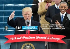 St. Vincent 2017 - President Trump Inauguration Obama - Souvenir Stamp Sheet MNH