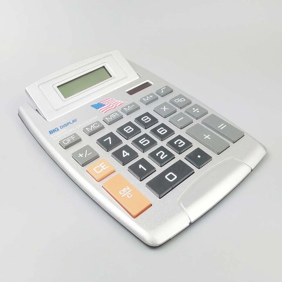 Solar Power Electronic Calculator Large Display Button Business School Office AU - image 3 of 4