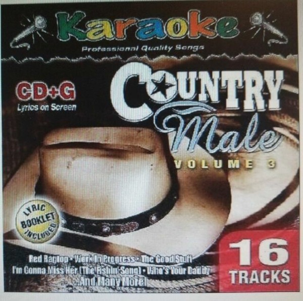 2003 Karaoke Bay CD G Disc Country Male Vol 3 (30672) 16 Tracks for