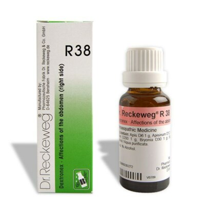Dr Reckeweg R38 Drops 22ml Pack Made in Germany OTC Homeopathic Drops