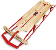 Flexible Flyer Metal Runner Sled. Steel  Wood Steering Snow Slider