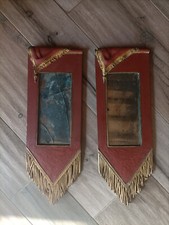 Antica coppia di specchiere laccato dorate fine 800