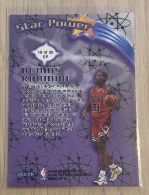 1997-98 Fleer Ultra Dennis Rodman Star Power SP #10 Bulls | eBay