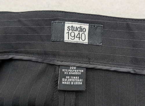 Studio 1940 Women's Dress Pants Size 20W Black Pinstriped Melissa Fit NEW - Picture 5 of 18