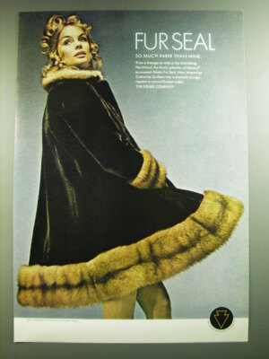 1969 Fouke Company Advertisement - Fur Seal Coat by Catherine Guibert