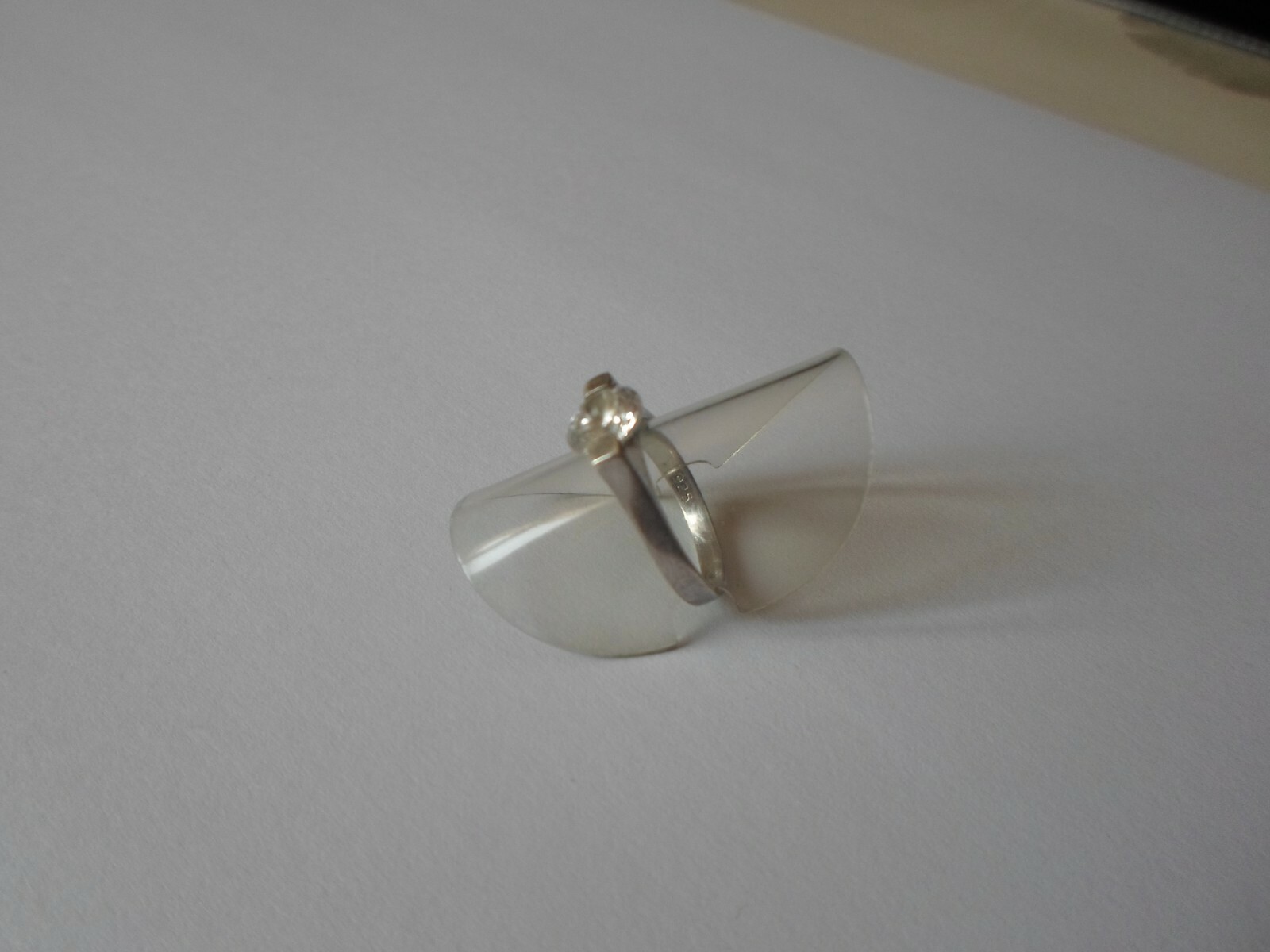 solid silver ring, solitaire, zirconium, s. 50 - image 5