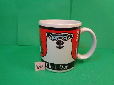 Coca Cola Chill Out Polar Bear Coffee Mug, 1995 Coca Cola Company (Used/EUC)
