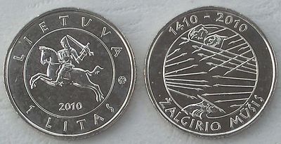 Litauen / Lithuania 1 Litas Gedenkmünze 2010 Schlacht bei Grunwald KM# 172 unz.