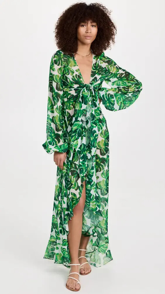 caroline constas palmer dress green Caroline Constas Palmer Gown Green by Caroline Constas