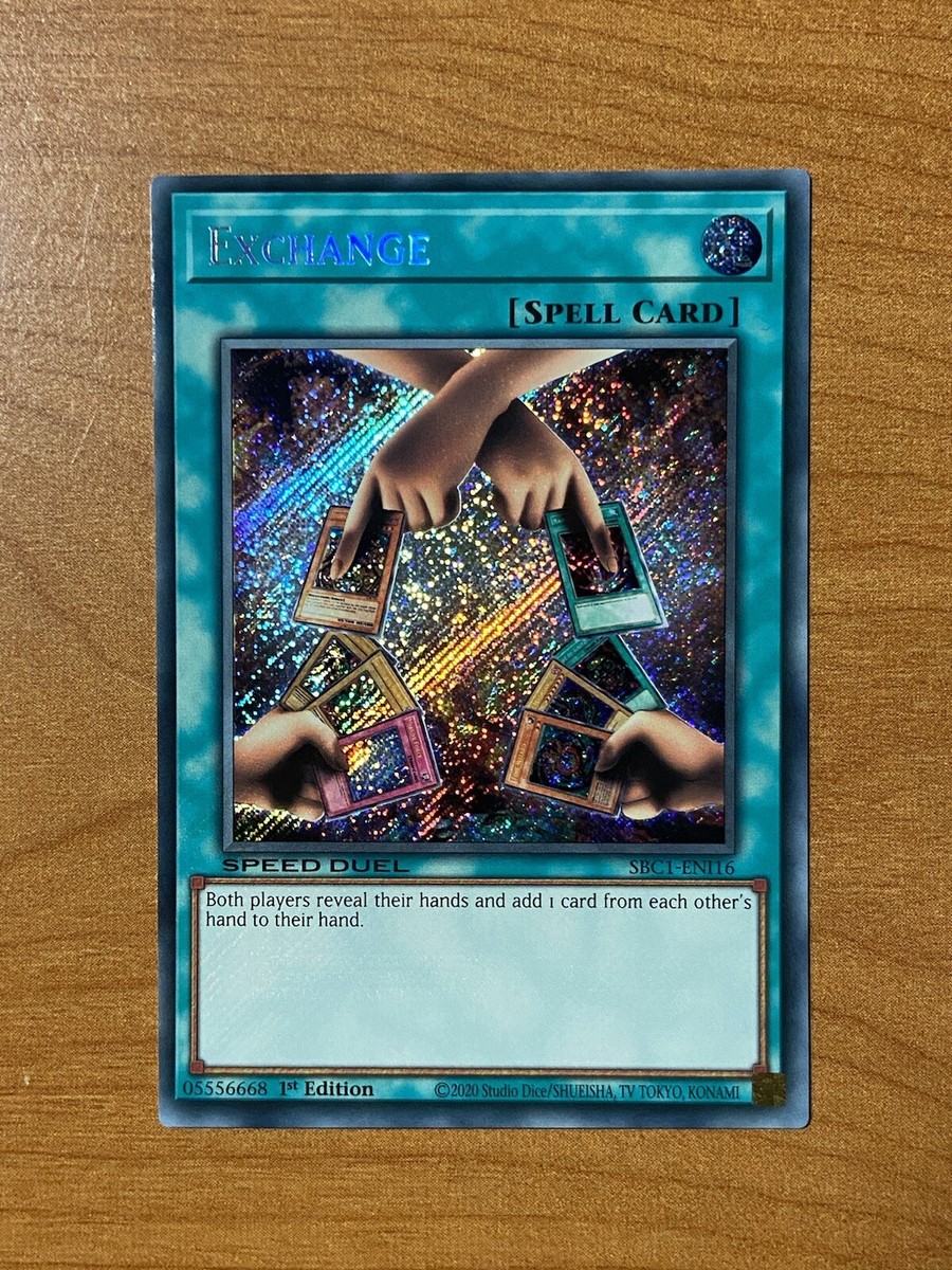 YuGiOh Exchange SBC1-EN116 Secret Rare Speed Duel 1st Edition NM