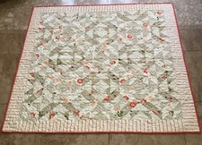Handmade Hugs Kisses Lap/Throw 56 x 56 Machine Quilted