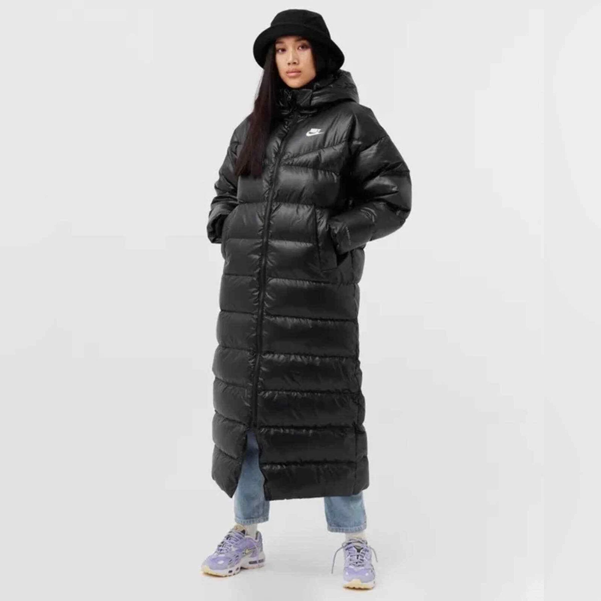 sportswear city quilted longline down parka