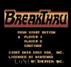 Breakthru / Break Thru - NES Nintendo Game