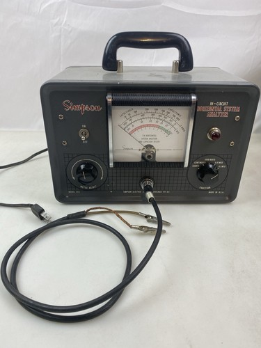 Vintage Simpson 382 TV Horizontal System Analyzer Capacitor Tester w/ Box