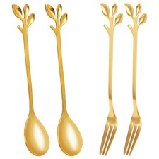 Tableware Coffee Spoon Fork,4 Pack(2 Spoons 2 Forks) Little1389