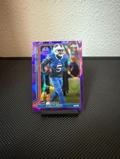 2025 Topps Chrome Football #31 Joshua Palmer Purple RayWave Refractor /75