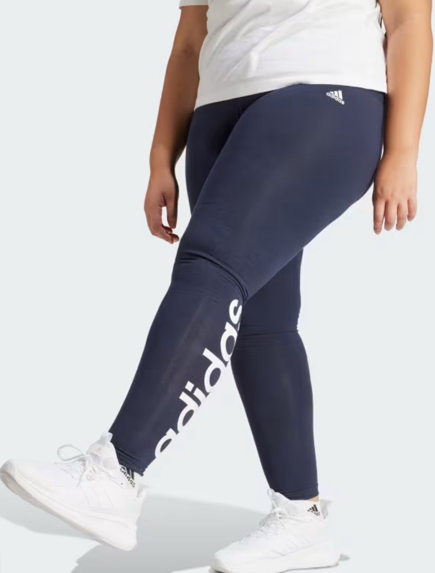 Adidas Women’s ESSENTIALS HIGH-WAISTED LOGO LEGGINGS In Legend Ink Plus Size 2X
