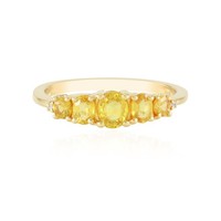 Cavill Ring Damen 925 Silber Gelbvergoldet Ceylon Saphir 1,15Ct Oval-