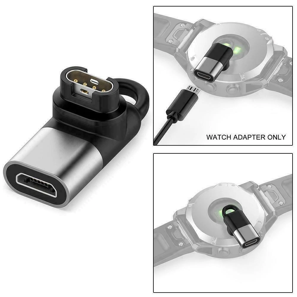 Subtel Caricabatterie Con System Connettore E Cavo USB 1m – Alimentatore 5W 1A Per Smartwatch Fitness Tracker Garmin Fenix 6, Vivoactive, Forerunner - 2