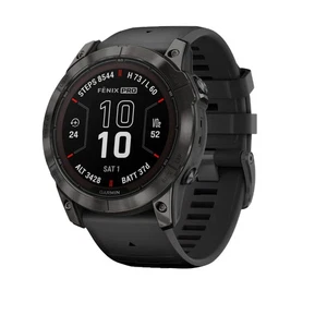 Garmin Fenix 7X Pro Sapphire Solar Titanium w/Black Band Smartwatch 010-02778-10