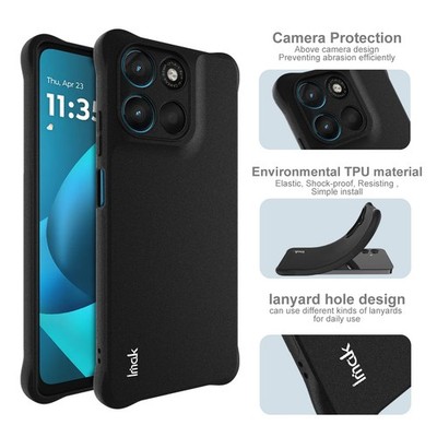 IMAK For Motorola Moto G57 Power, Shockproof 4 Airbags Soft Rubber Case Cover