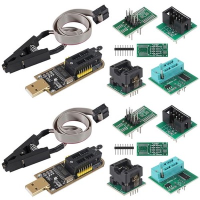 2Sets SOIC8  Clip for EEPROM 93CXX/25CXX/24CXX + CH341A 24 25 Series for EEPR...