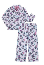 Hello Kitty Girls Notch Collar Top  Sleep Pants Pajama Set, 2-Piece Sz.8