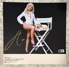 SABRINA CARPENTER SIGNED MAN’S BEST FRIEND 11x11 ALBUM PHOTO - BECKETT COA