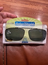 Solar Shield 56 Rec 19 Black Full Rim Clip On Sunglasses