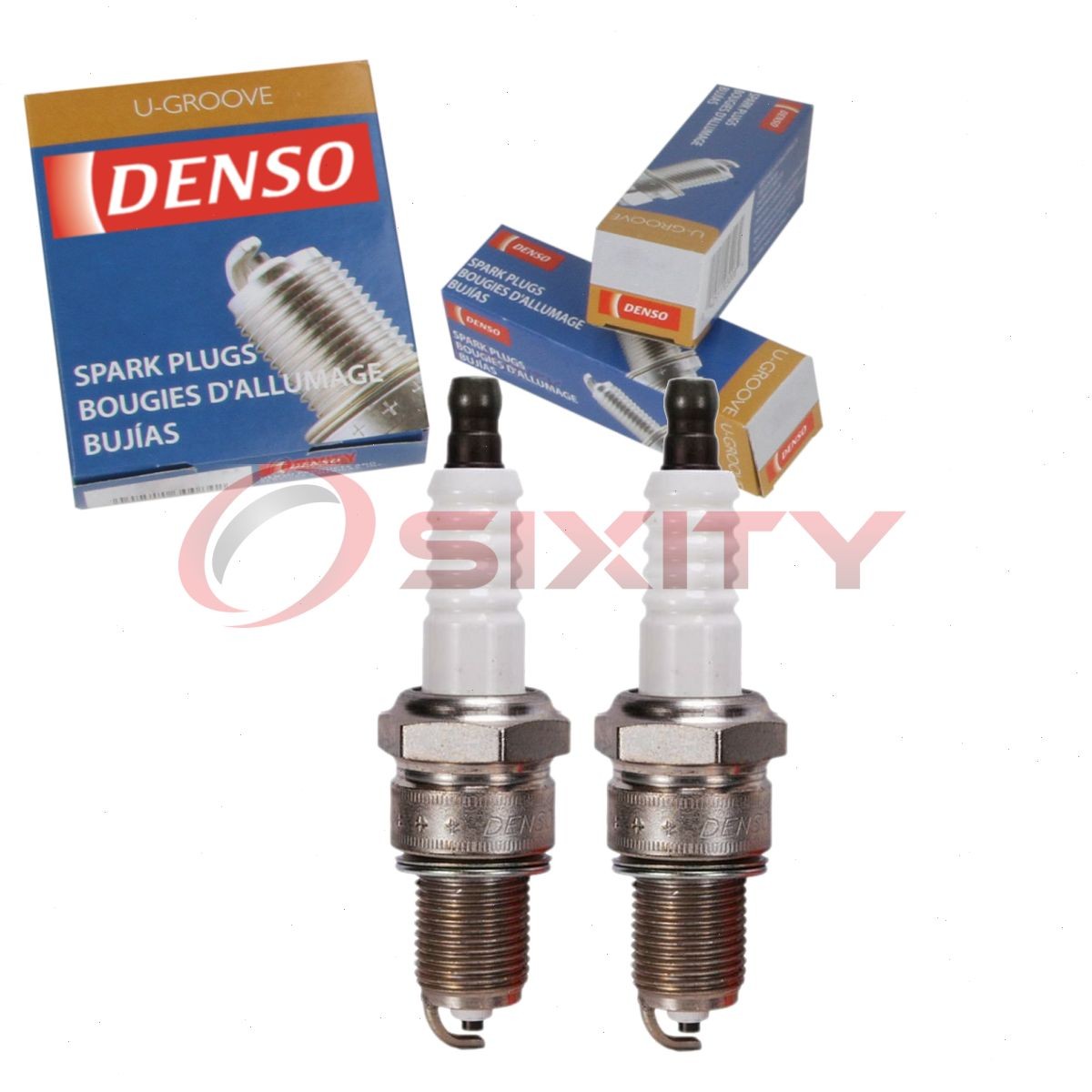 2 pc DENSO 3204 Standard U-Groove Spark Plugs for W20EX-U/SOLID 7131 6775 ml