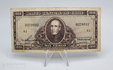 Chile Banknote 1000 Pesos 100 Condores (ND 1947-1959)  P-116 ~ Circulated