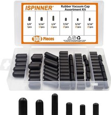 100 Pcs Carburetor  Vacuum Rubber Cap Plug Assortment Kit Intake Vacuum Lines