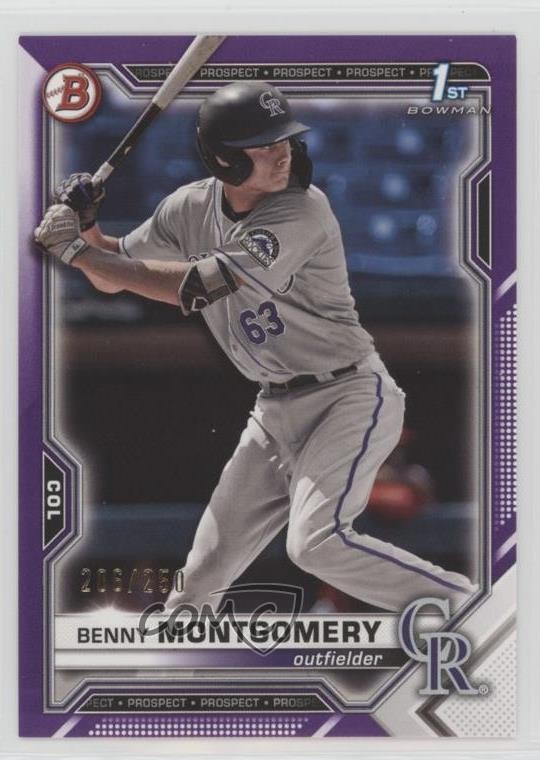 2021 Bowman Draft Purple 206/250 Benny Montgomery #BD-84 fs9