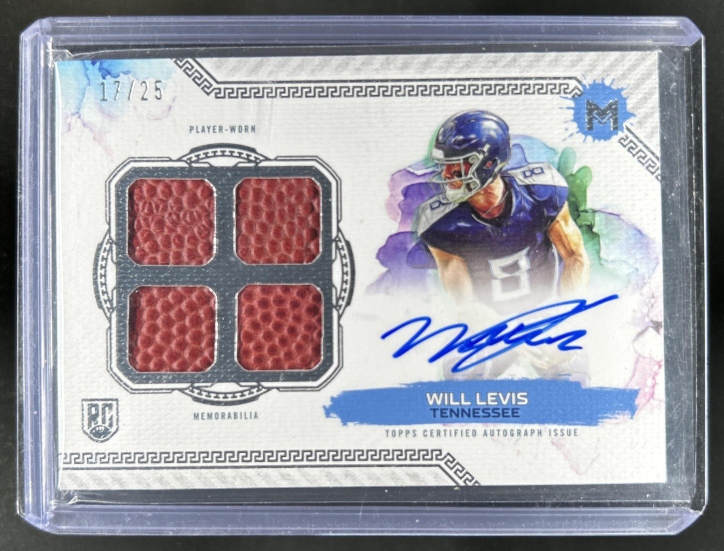 Will Levis Topps Motif Motif Rookie Relic Autograph Quad #MRRQWL Jersey