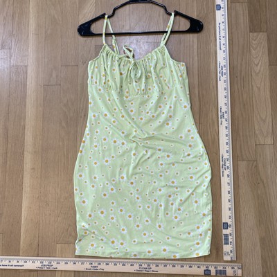 Coco and Shay Women s Daisy Slip Dress Y2K Green White Size M 