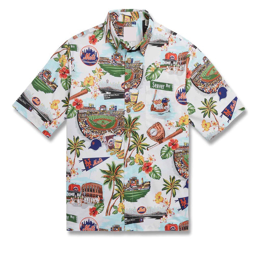 Mets MLB Classic Fit Scenic Hawaiian Size S-5XL Fanmade