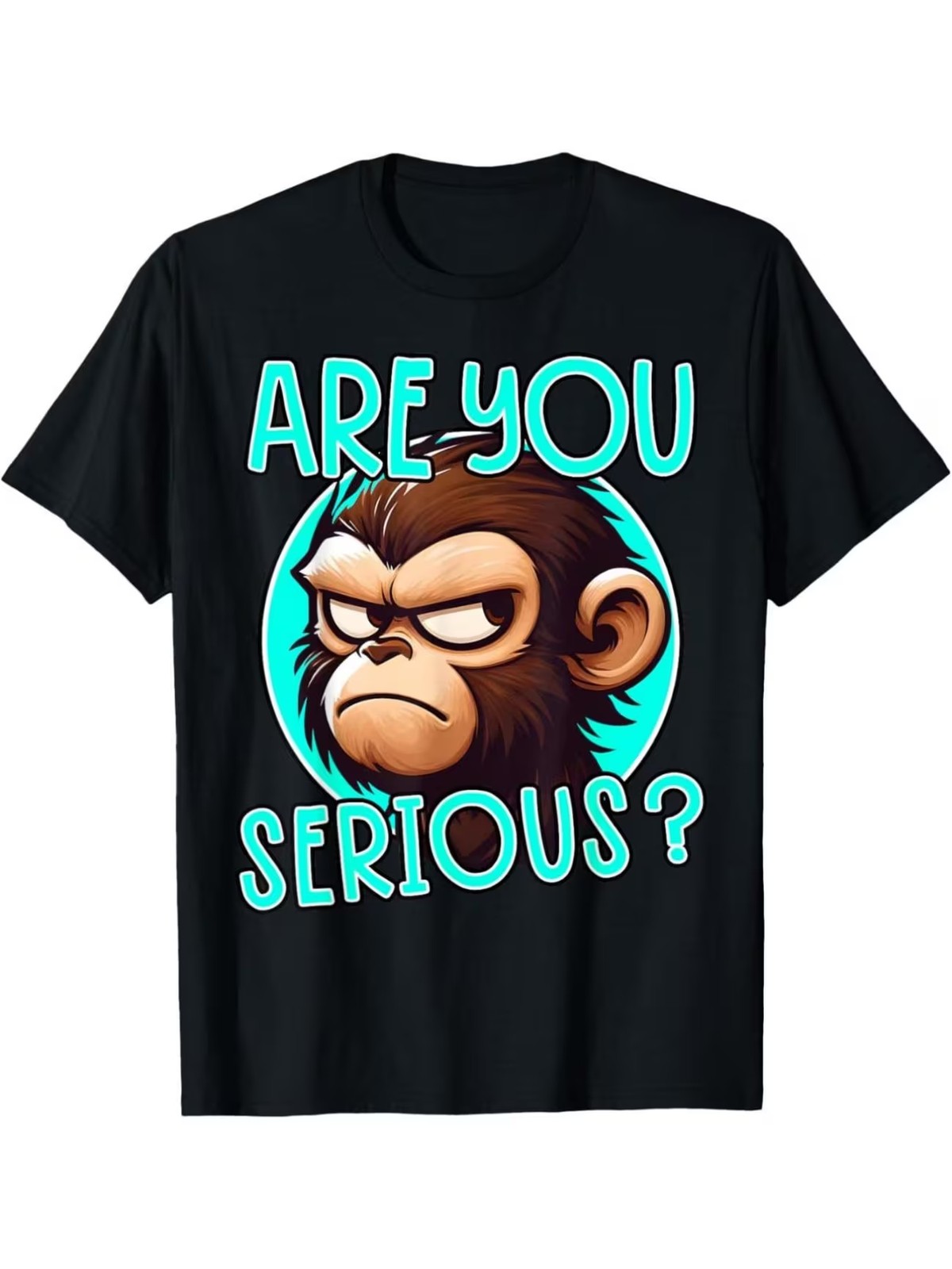 Are You Serious Grumpy Funny Monkey Meme Humor T-Shirt