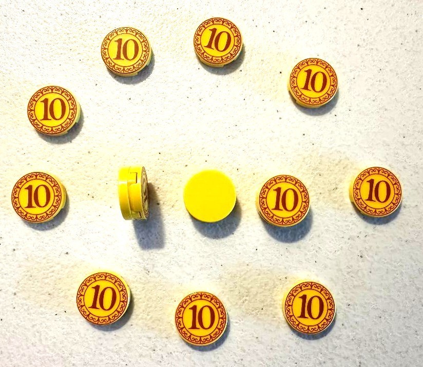 5x Five LEGO Ideas Vending Machine Coins 10 Cent Coin For Set # 21358 Brand New